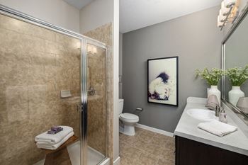 Glass shower enclosure and/or soaking tub